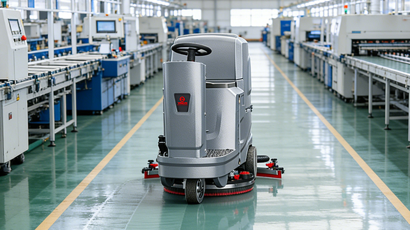 河南筑勝智能科技：數(shù)千平油漆地面清潔難題，揚子鋰電洗地機高效破解